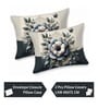 Green 7D Digital Printed Floral Queen Size Bedsheet Sheet with 2 Matching Pillow Covers