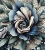 Green 7D Digital Printed Floral Queen Size Bedsheet Sheet with 2 Matching Pillow Covers