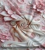 Pink 7D Digital Printed Girl Queen Size Bedsheet Sheet & 2 Pillow Covers