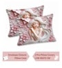 Pink 7D Digital Printed Girl Queen Size Bedsheet Sheet & 2 Pillow Covers