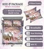 Purple 7D Digital Printed Elephant Queen Size Bedsheet Sheet with 2 Matching Pillow Covers
