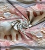 Purple 7D Digital Printed Elephant Queen Size Bedsheet Sheet with 2 Matching Pillow Covers