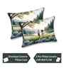 7D Printed Couple Microfiber Queen Size Double Bedsheet with Pillow Covers