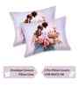 7D Printed Couple Microfiber Queen Size Double Bedsheet with Pillow Covers