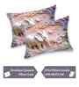 7D Printed Elephant Microfiber Queen Size Double Bedsheet with Pillow Covers