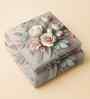 7D Printed Floral Microfiber Queen Size Double Bedsheet with Pillow Covers