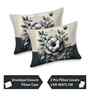 7D Printed Floral Microfiber Queen Size Double Bedsheet with Pillow Covers
