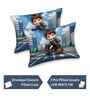 7D Printed Little Biker Microfiber Queen Size Double Bedsheet with Pillow Covers