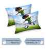 7D Printed Little Football Champion Kids Microfiber Queen Size Double Bedsheet with Pillow Covers