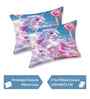 7D Printed Microfiber Queen Size Double Bedsheet with Pillow Covers