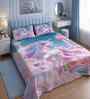 7D Printed Microfiber Queen Size Double Bedsheet with Pillow Covers