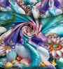 7D Printed Ocean Shells Kids Microfiber Queen Size Double Bedsheet with Pillow Covers