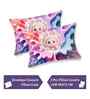 7D Printed Pink Bunny Microfiber Queen Size Double Bedsheet with Pillow Covers