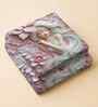 7D Printed Princess Floral Microfiber Queen Size Double Bedsheet with Pillow Covers