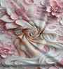 7D Printed Princess Floral Microfiber Queen Size Double Bedsheet with Pillow Covers