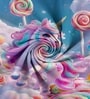 Purple 7D Digital Printed Unicorn Queen Size Bedsheet Sheet with 2 Matching Pillow Covers