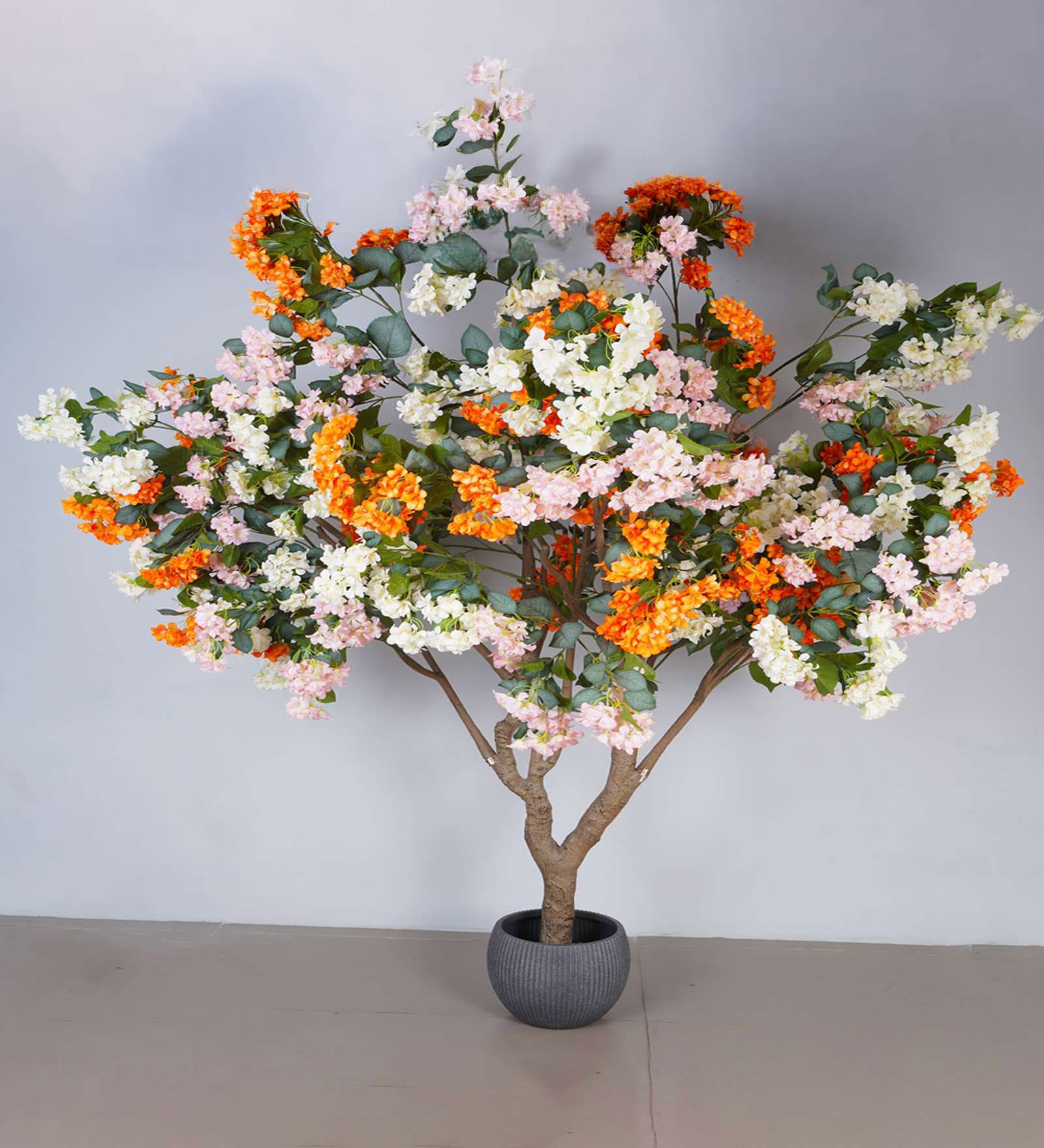 8.2Ft Artificial Large Begonia Tree Plant with Pot 8.2Ft Artificial Large Begonia Tree Plant with Pot