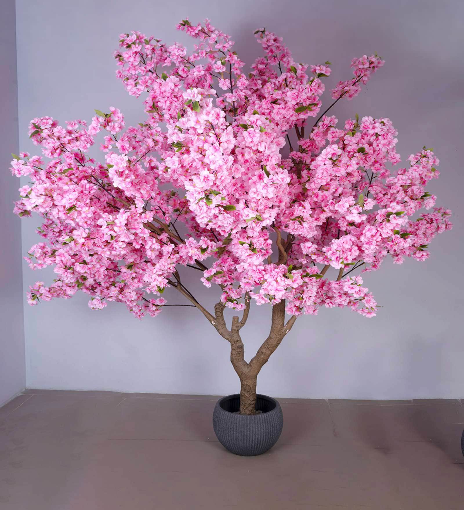 8.2Ft Artificial Cherry Blossom Tree Plant with Pot