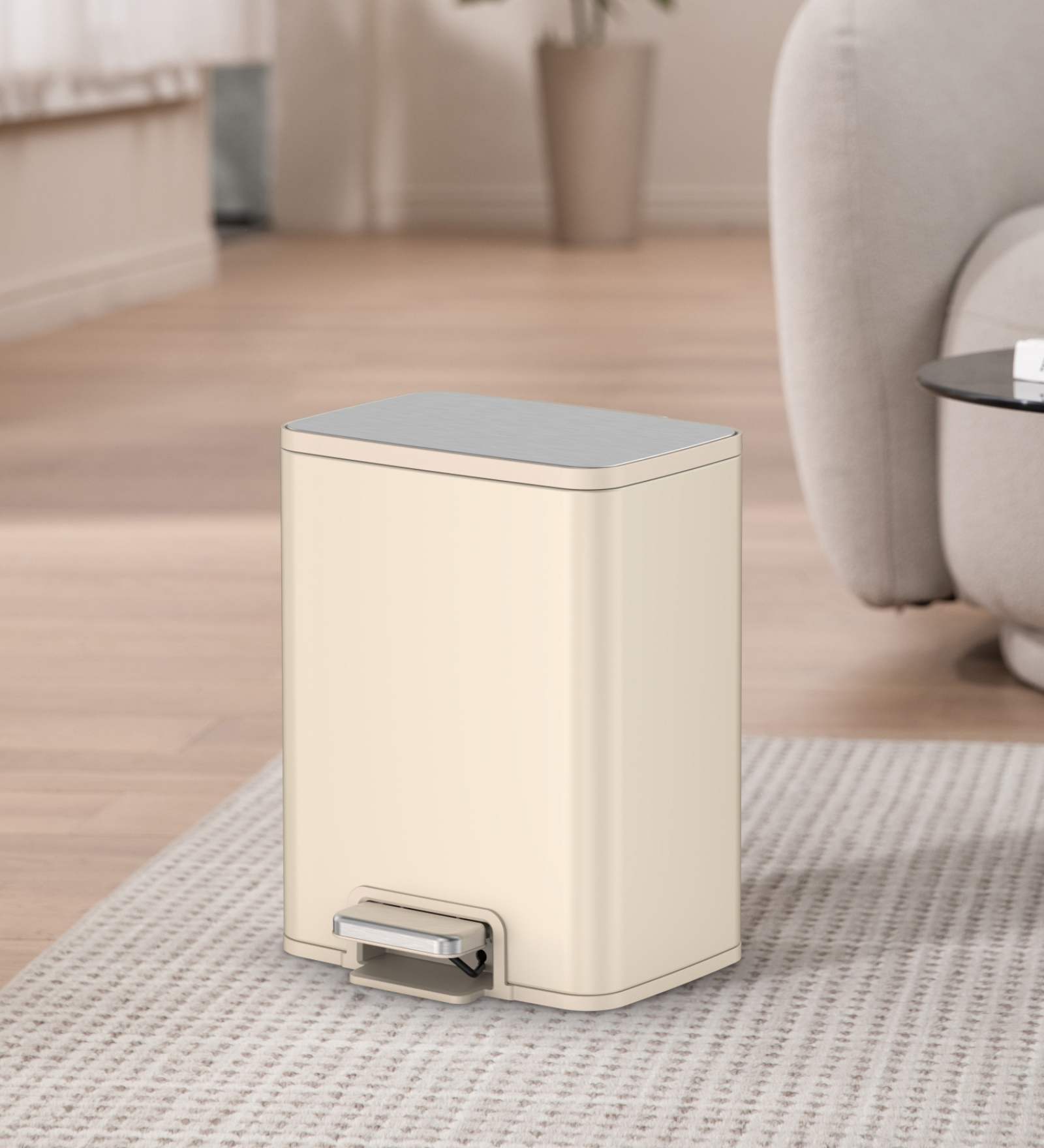 8 Litre Bronze Copper Stainless Steel Dustbin