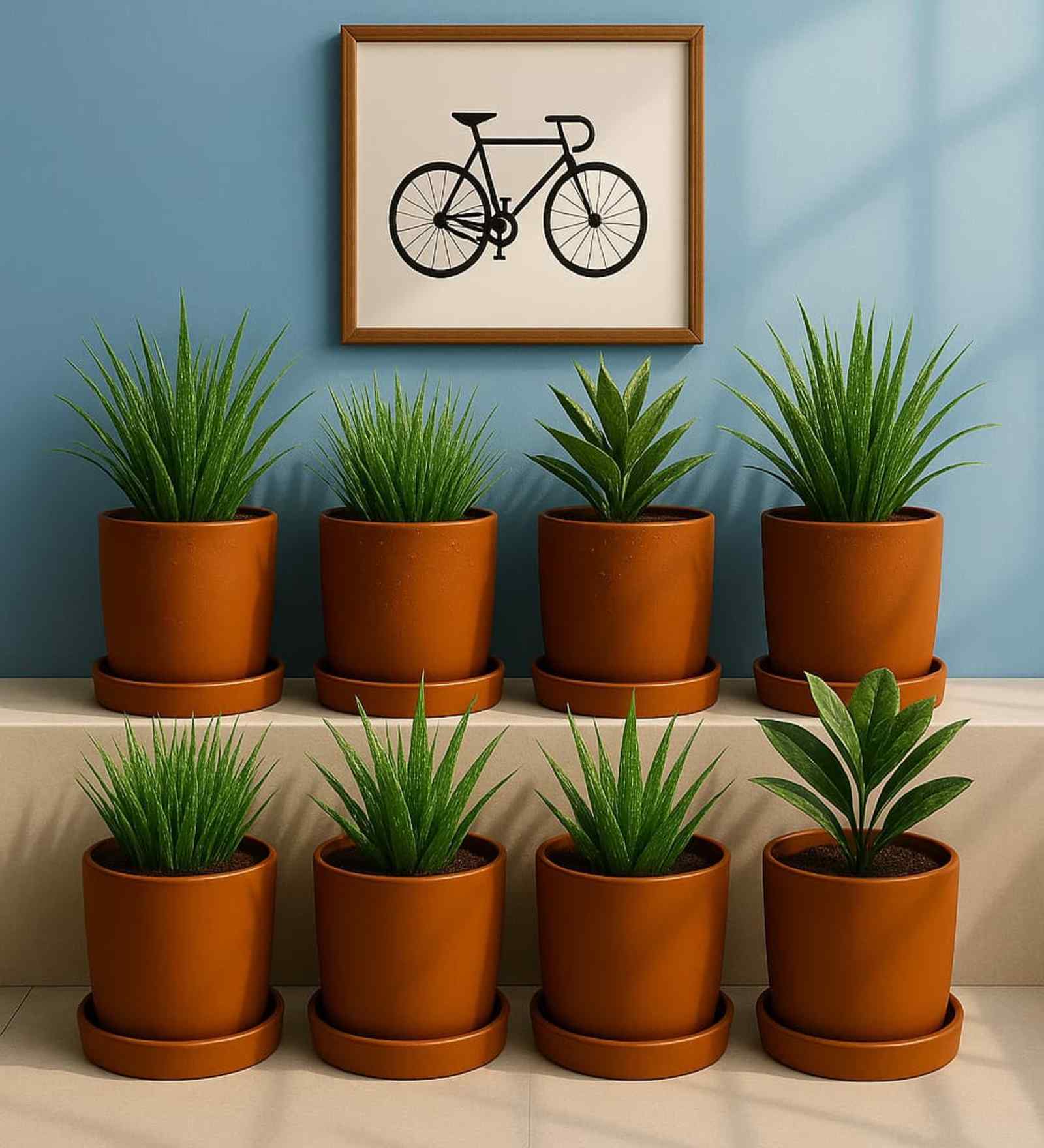 8 Pcs Red Terracotta 6 Inchs Planters