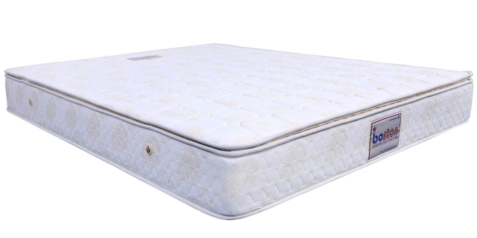 8 Inches Thick Pocket Spring Pillow Top Mattress in Off-White Colour