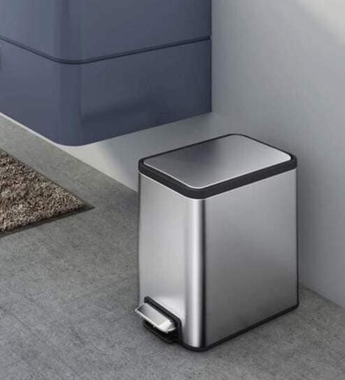 8 Litre Metallic Stainless Steel Dustbin