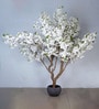 8.2Ft Artificial White Cherry Blossom Tree Plant with Pot