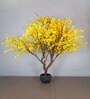 8.2Ft Artificial Yellow Cherry Blossom Tree Plant with Pot