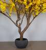 8.2Ft Artificial Yellow Cherry Blossom Tree Plant with Pot