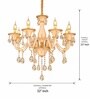 8 Arm Crystal & Glass Luxury Chandelier