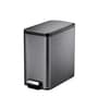 8 Litre Black Stainless Steel Dustbin