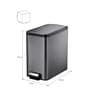 8 Litre Black Stainless Steel Dustbin
