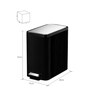 8 Litre Black Stainless Steel Dustbin