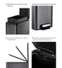 8 Litre Black Stainless Steel Dustbin