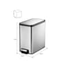 8 Litre Metallic Stainless Steel Dustbin