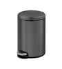 8 Litre Titanium Grey Stainless Steel Dustbin
