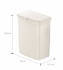 8 Litre White Stainless Steel Dustbin