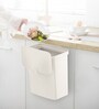 8 Litre White Stainless Steel Dustbin