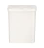 8 Litre White Stainless Steel Dustbin