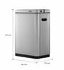 8 Litre White Stainless Steel Dustbin