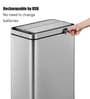 8 Litre White Stainless Steel Dustbin