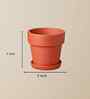 8 Pcs Red Terracotta 6 Inchs Planters