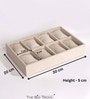 Cream 8 Slot Watch Tray