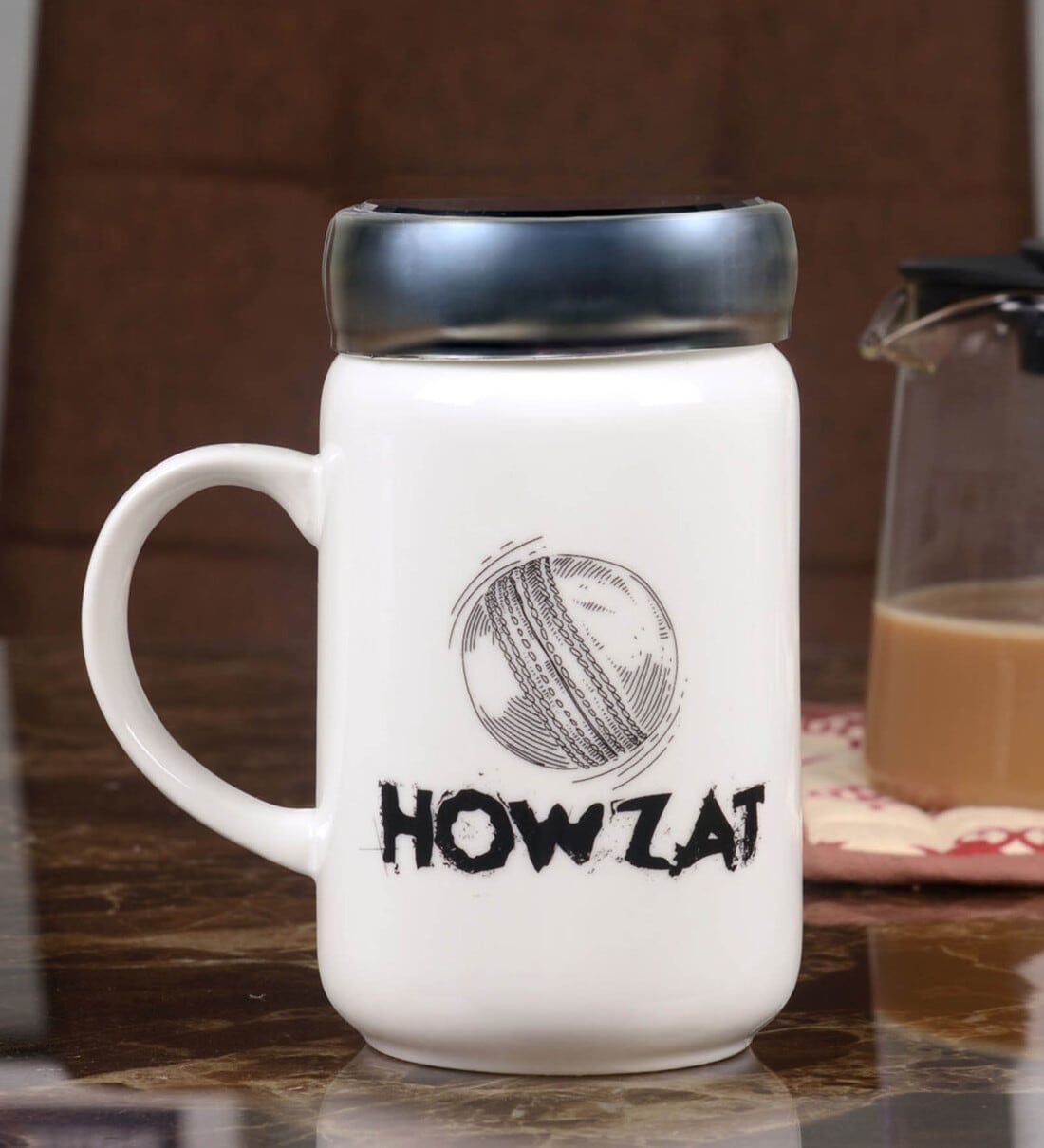 Buy Brady 500ml White Coffee Mug with Lid at 9 OFF by home Pepperfry