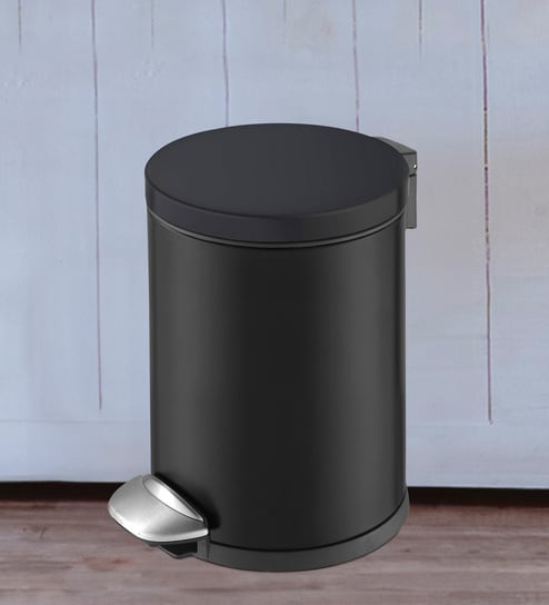 9 Litre Grey Plastic Dustbin