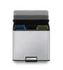 9+9+9 Litre Metallic Stainless Steel Dustbin