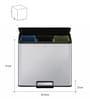 9+9+9 Litre Metallic Stainless Steel Dustbin