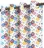 Multicolor Cotton Geometric 9ft Long Door Curtain (1 Pc)