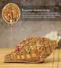 9 Inch Ganesha Carving Shankh Showpiece(Golden Antique)