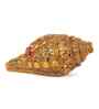 9 Inch Ganesha Carving Shankh Showpiece(Golden Antique)